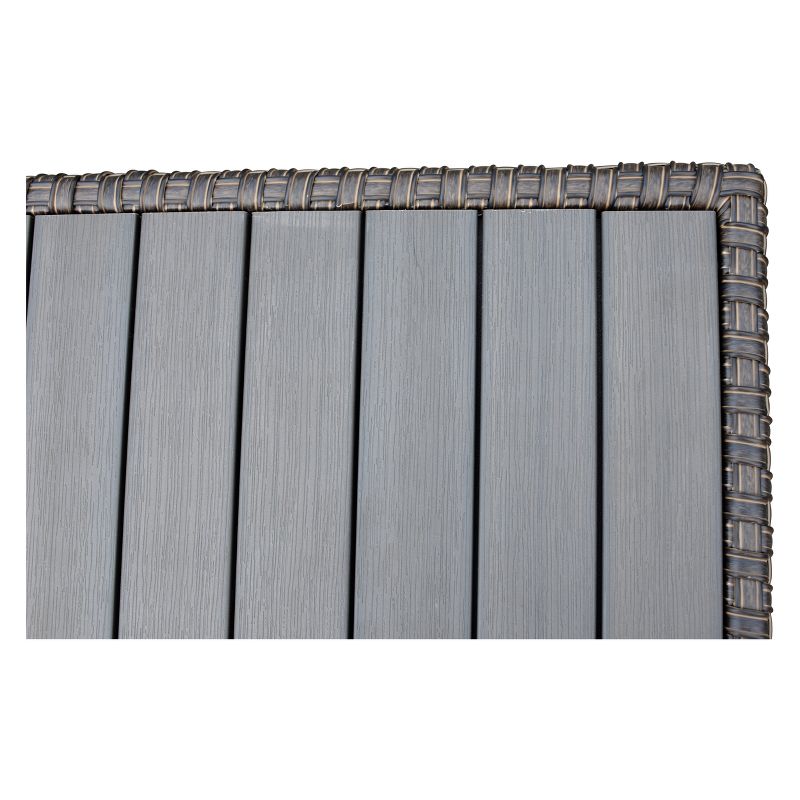 3pc Rooftop Outdoor Sofa Sectional with Cushions & Coffee Table - Brown - Courtyard Casual