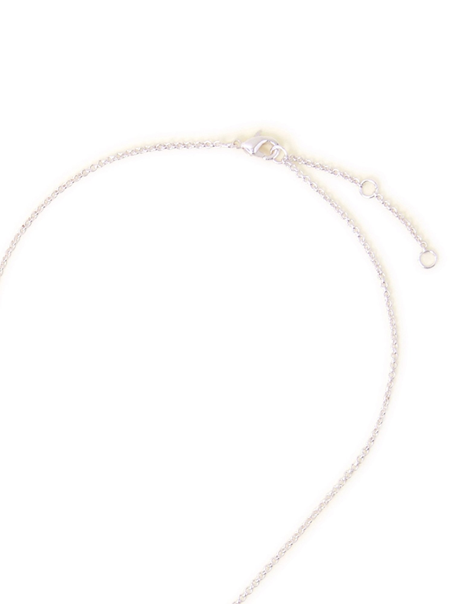 Accessorize London Women's Sterling Silver-plated Initial Necklace Letter K