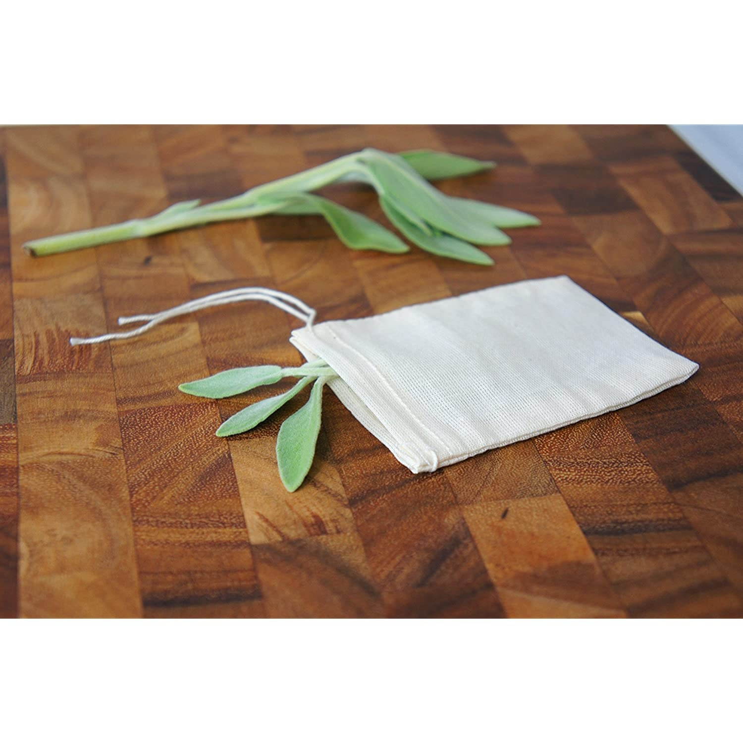 Fox Run Bouquet Garni Bags, 4 x 3 x 0.25 inches, White