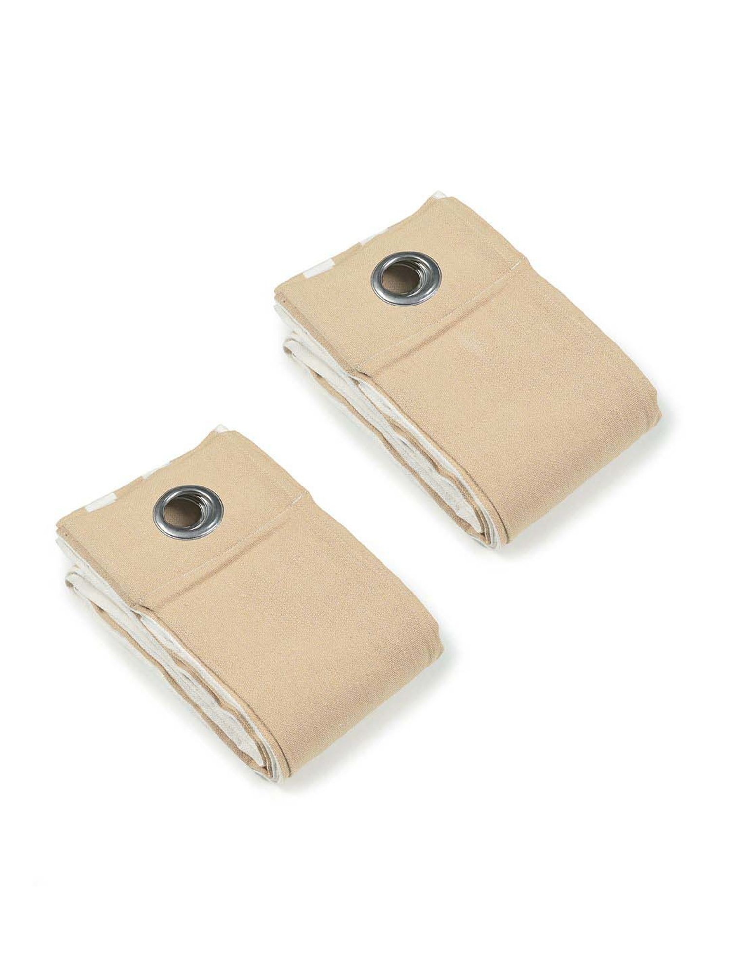 Saral Home Easy Living Beige Cotton 224 GSM Curtain - Set of 2