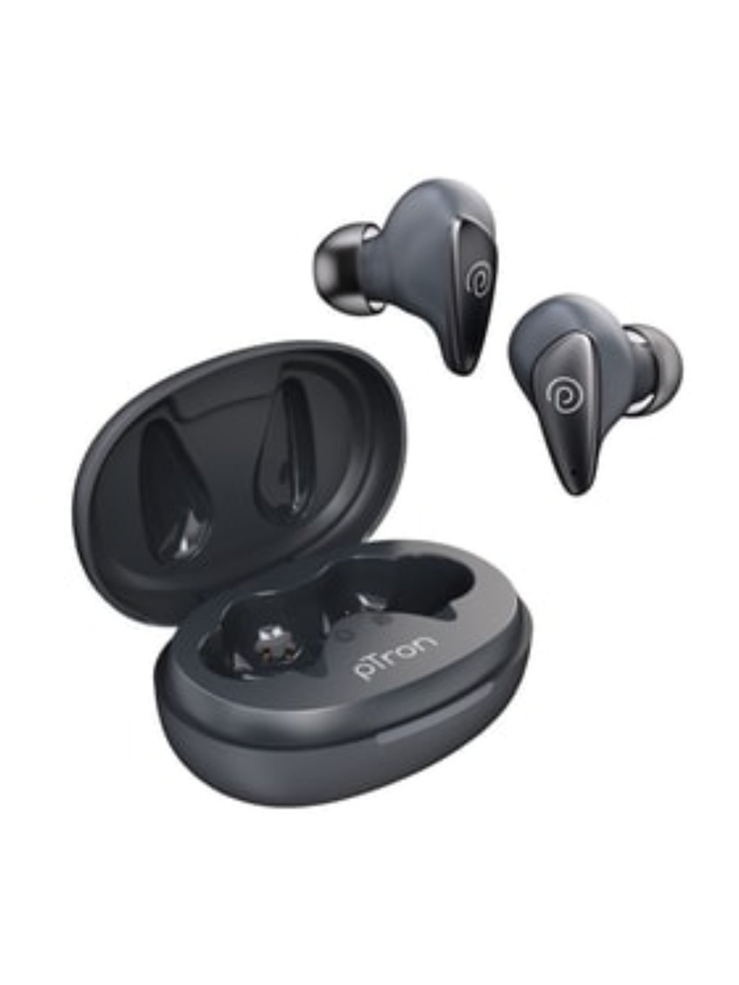 PTron Bassbuds Wave ENC Bluetooth 5.3 Wireless Earbuds with Mic, 40 Hours Total Playtime (Grey)