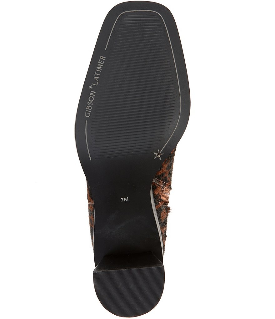 Gibson & Latimer Vina Leopard Print Haircalf Booties