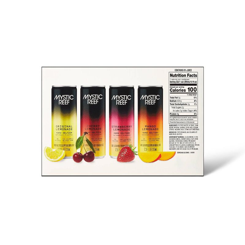 Mystic Reef Hard Seltzer Lemonade Variety Pack - 12pk/12 fl oz Cans
