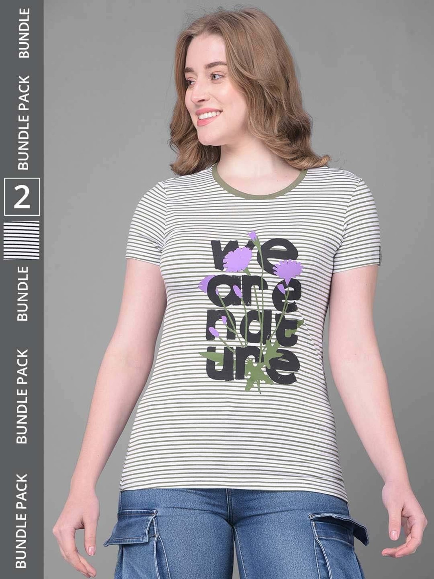 Dollar Black & Green Cotton Striped Sports T-Shirt - Pack Of 2