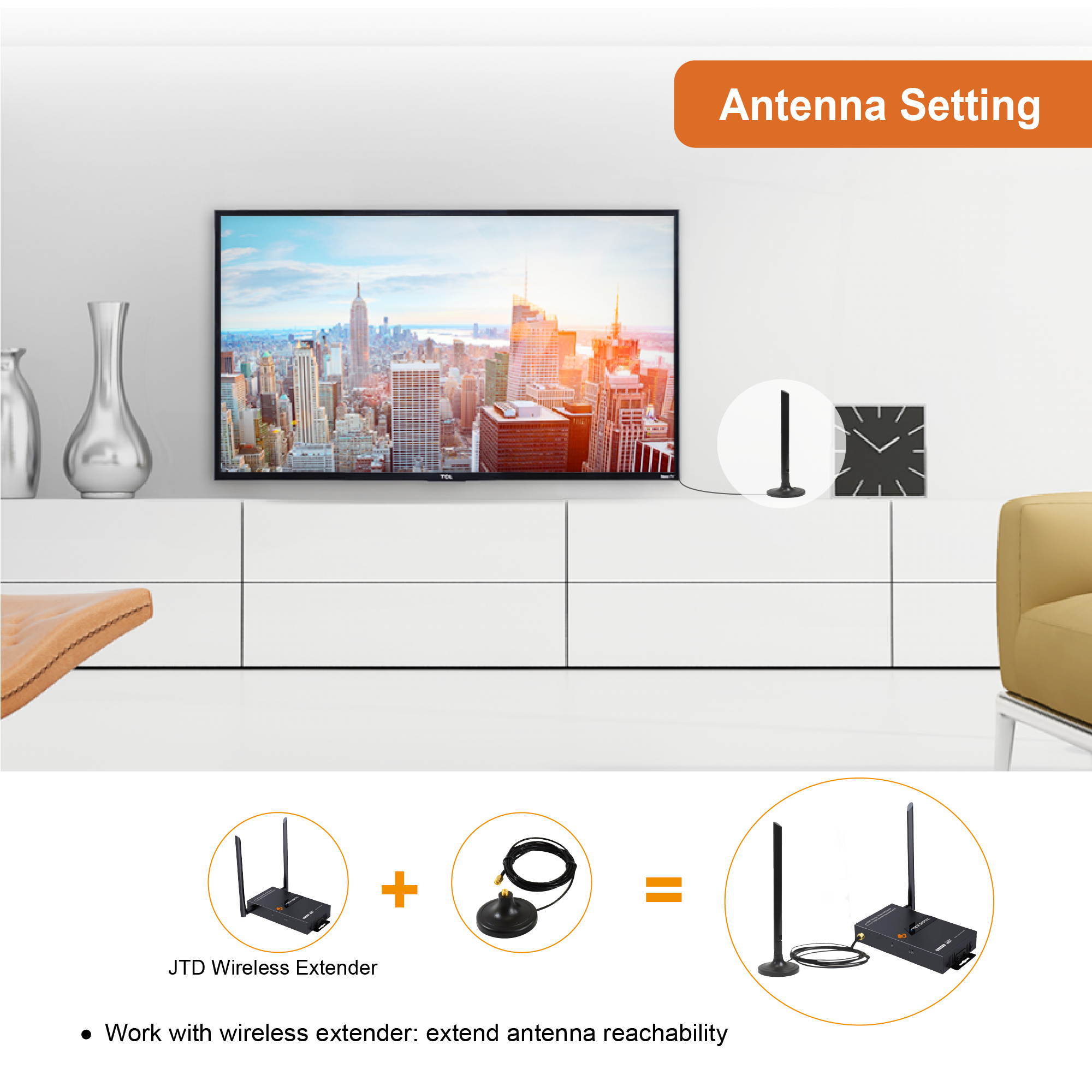 J-Tech Digital 10ft Magnetic Antenna Base and Extension Cord [JTECH-WEX-3MC]