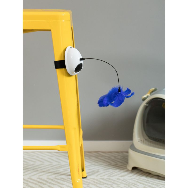 PawsMark Interactive 2-in-1 Spring Feather and Red Light Chaser Cat Toy