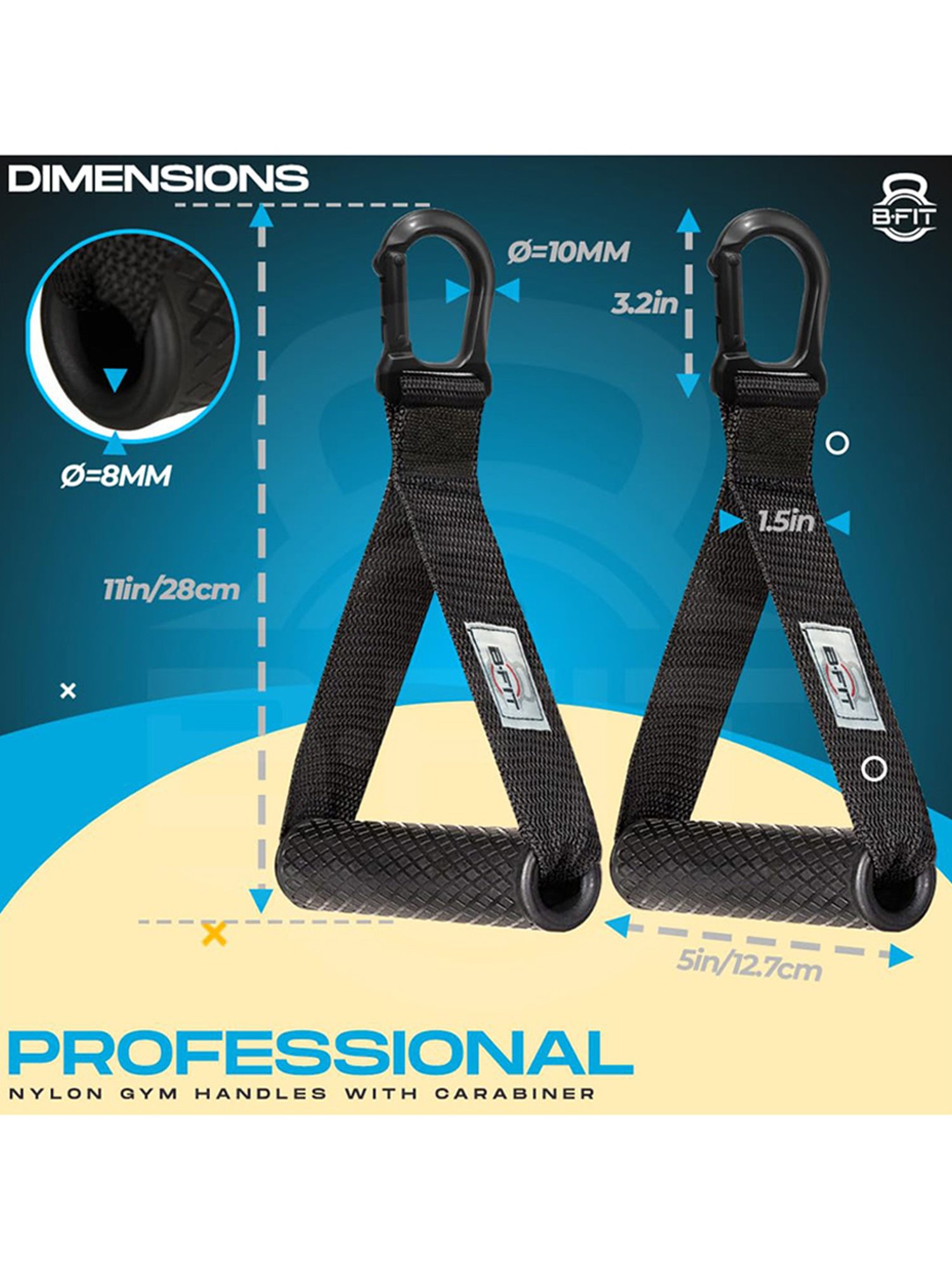 B Fit Professional Exercise Super Solid Handles