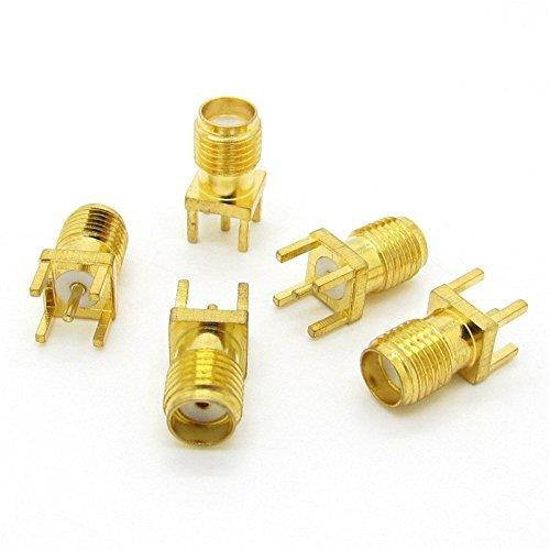 5pcs KE Type RP-SMA Male Plug Straight Solder PCB Mount Connector Adapter