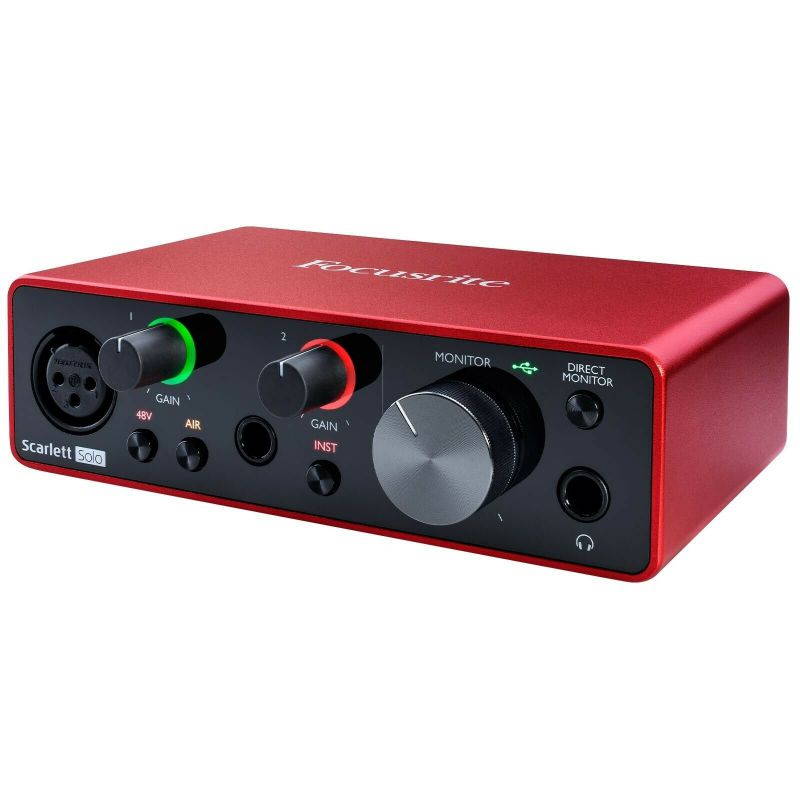 Focusrite SCARLETT SOLO 3rd Gen USB Audio Interface w Pro Tools First & Cables