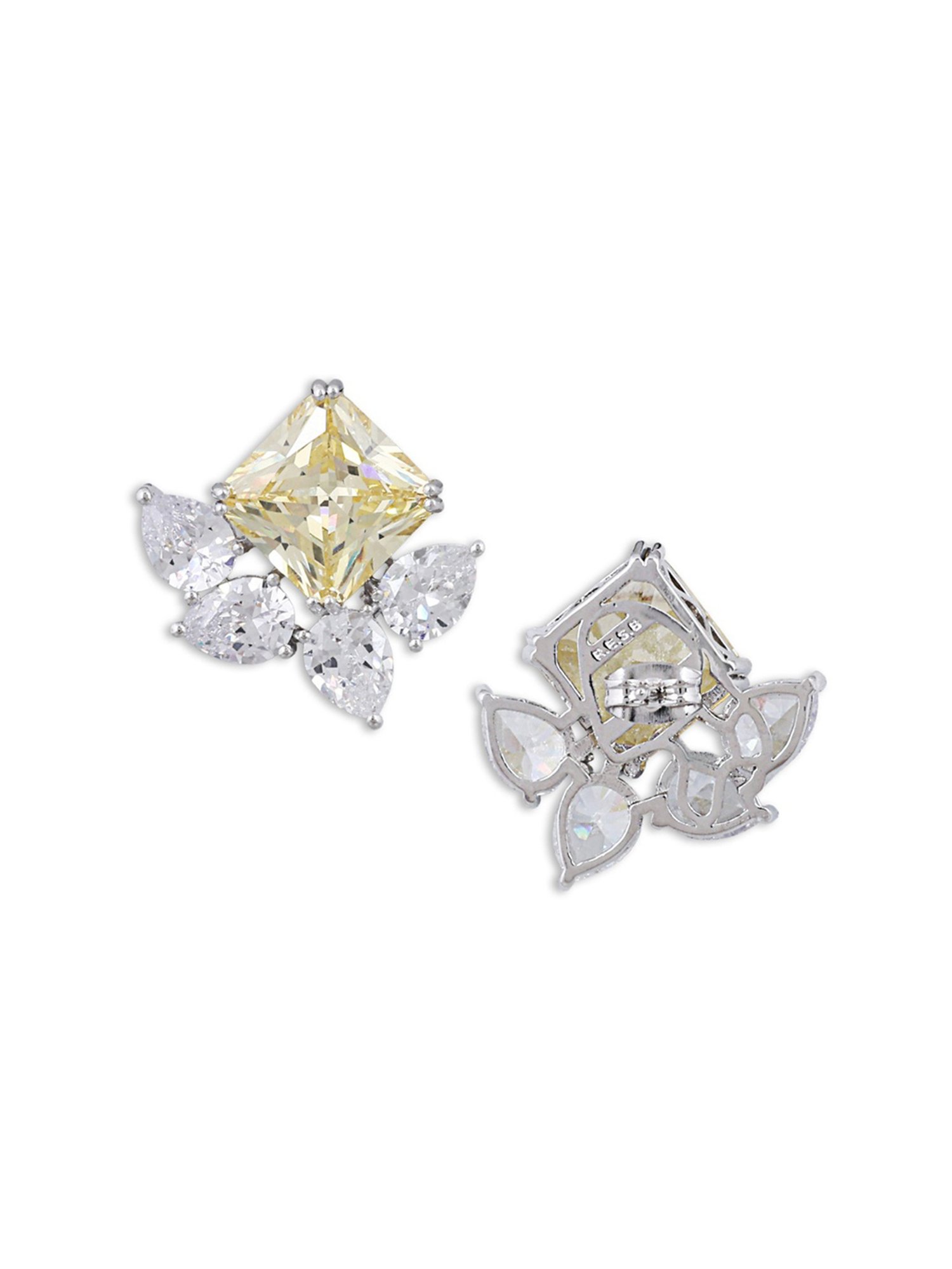 The Real Effect London 800 Sterling Silver Stud Earrings for Women
