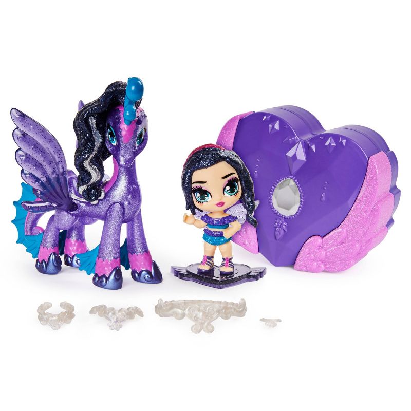 Hatchimals Pixies Riders Black Glitter Lily Pixie & Seastallion Glider Hatchimal Set with Mystery Feature