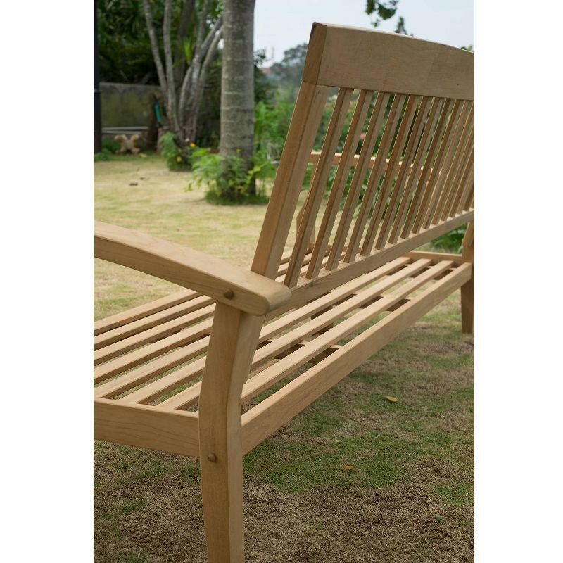 Caterina Teak Patio Sofa with Cushion - Beige - Cambridge Casual