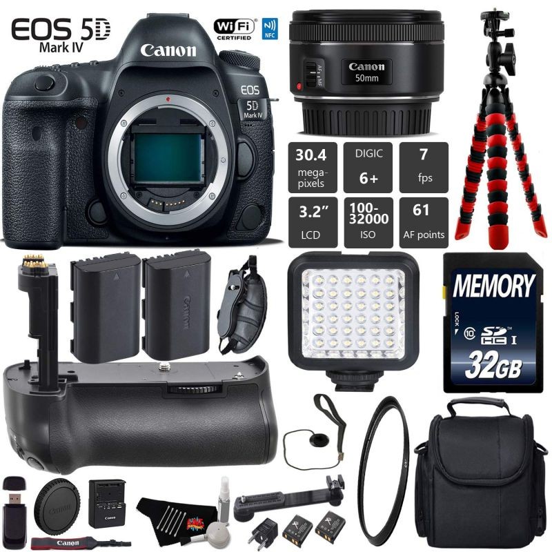 EOS 2000D (Rebel T7) Digital SLR Camera with 18-55mm Lens Kit (Black) - Basic Accessories Bundle