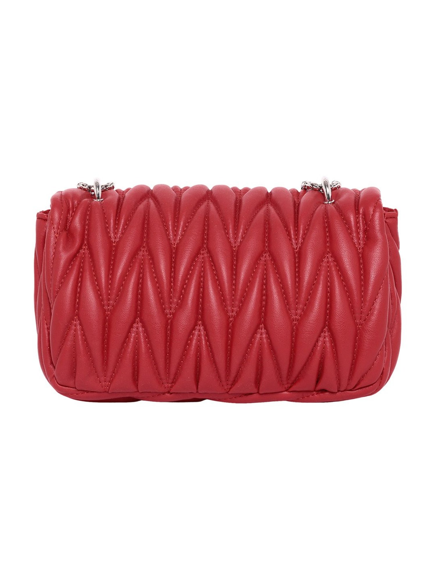 Lino Perros Red Quilted Medium Shoulder Bag