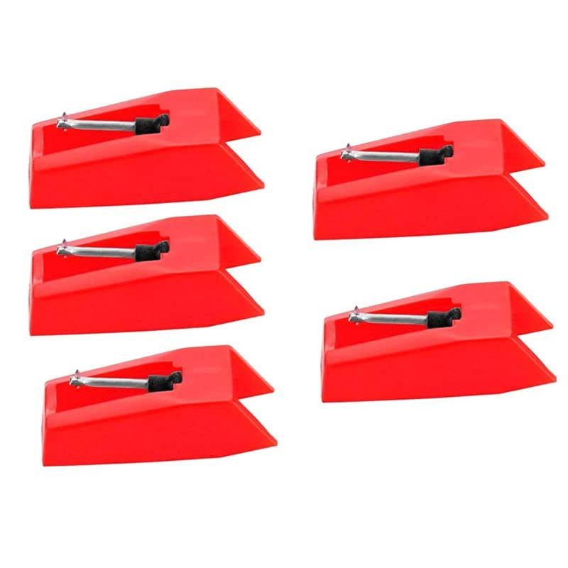 5 Pcs Diamond Stylus Ceramic Replacement Phonograph Record Player Turntable Needle
