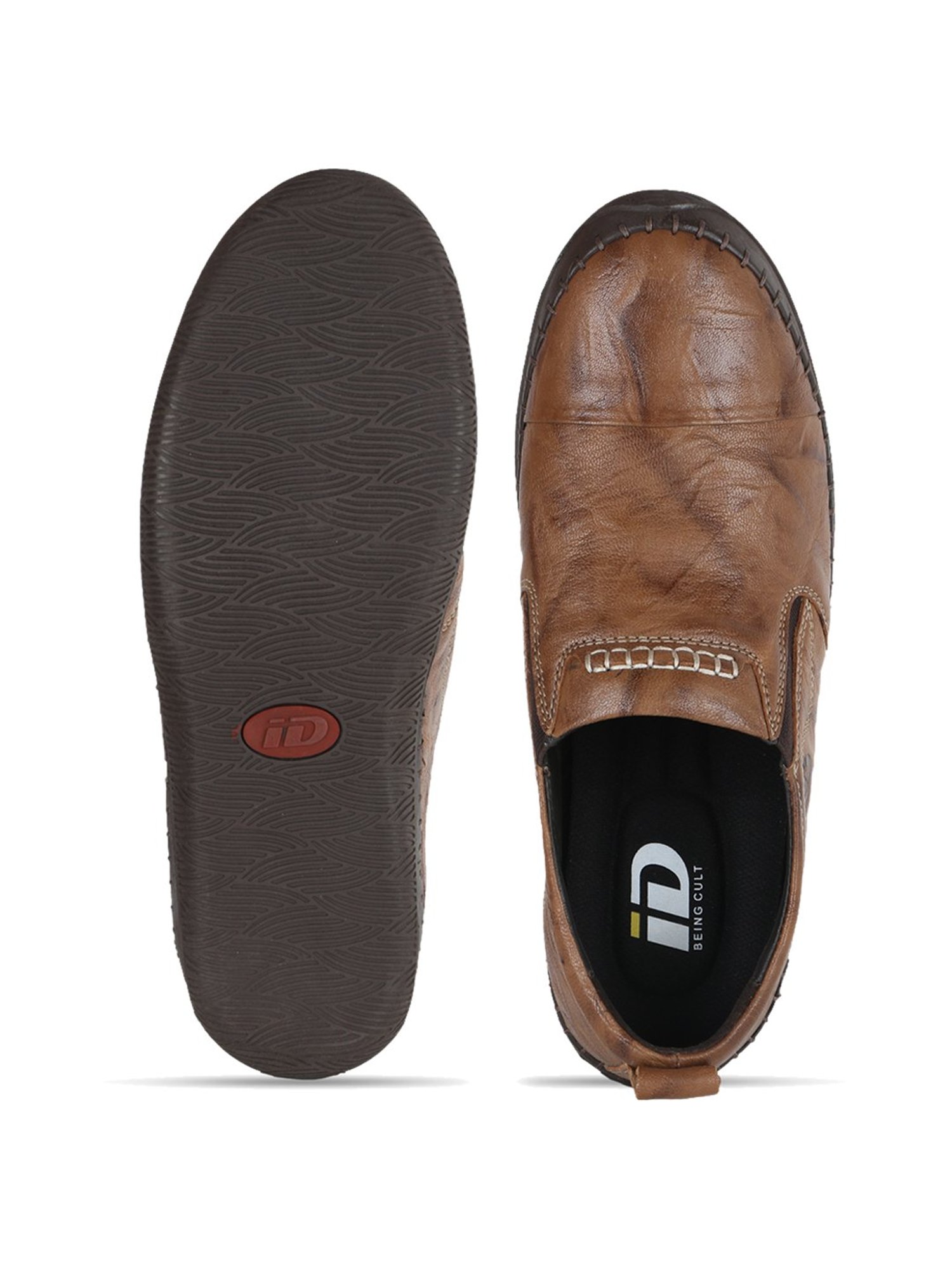 ID Men's Tan Casual Plimsolls