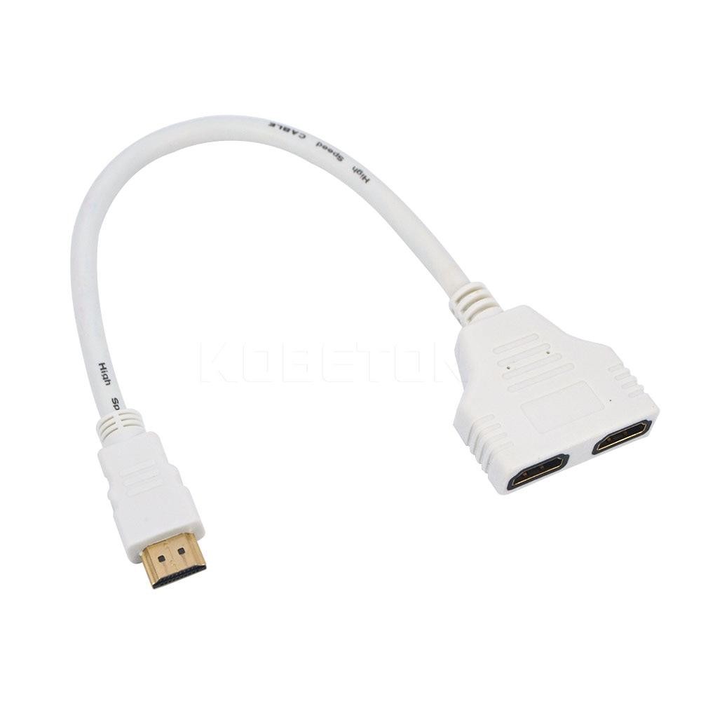 kebidu Y Splitter Cable HDMI 1 Male To Dual HDMI 2 Female Adapter HD LED LCD TV