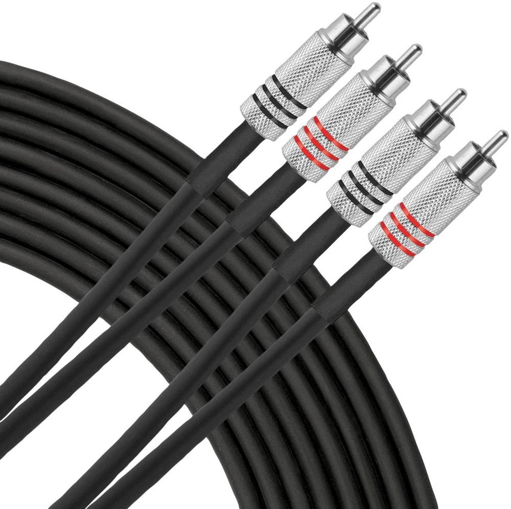 Livewire Advantage Interconnect Dual Cable RCA Male to RCA Male 3 ft. Black