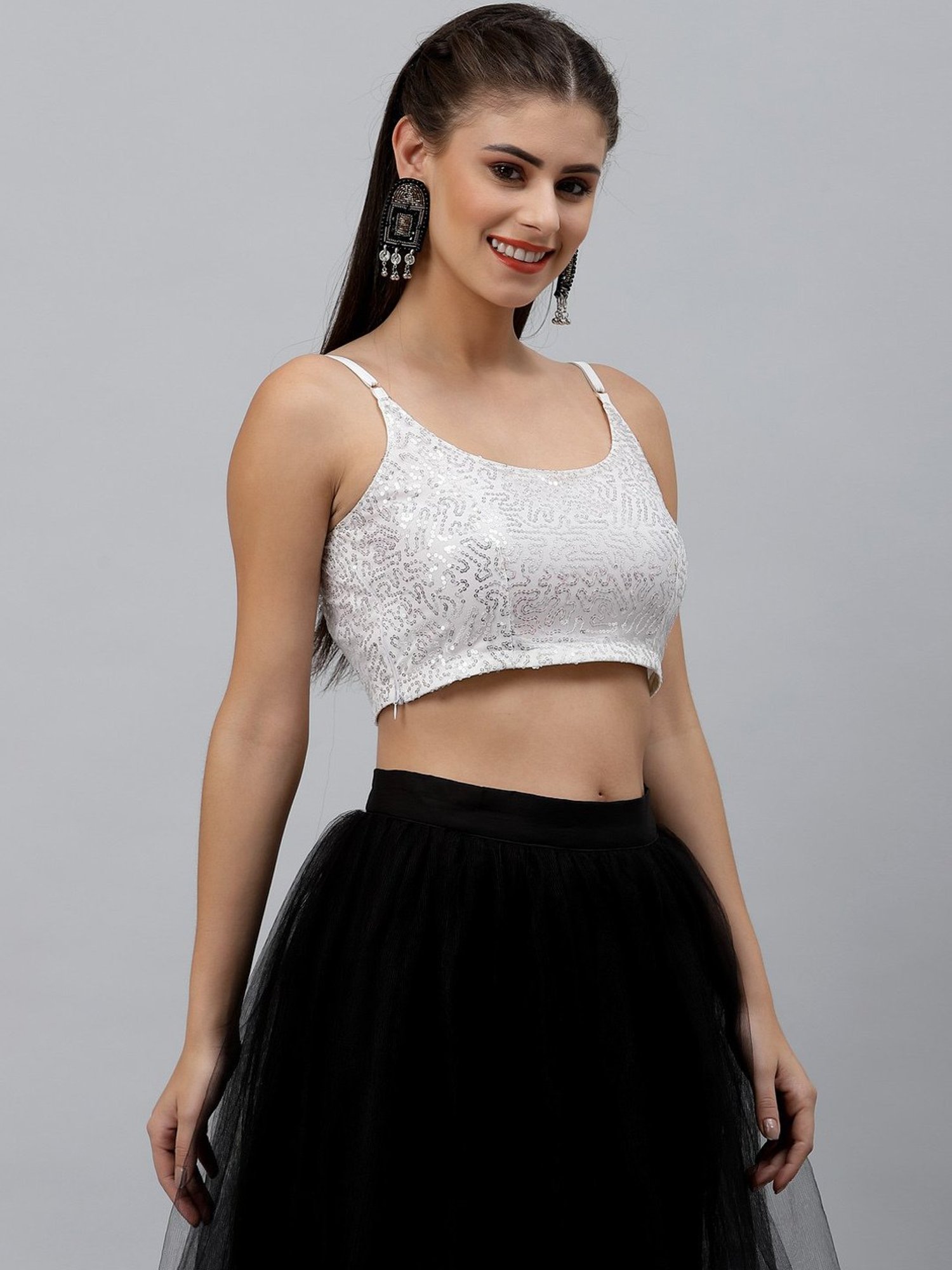 studiorasa Silver Embellished Choli