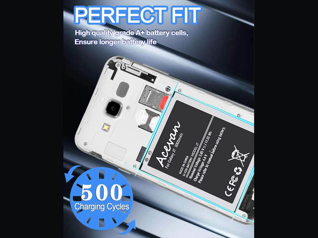 Galaxy J7 Battery 3000mAh Acevan Replacement Battery for Samsung Galaxy J7 2015 J700 J700T J700P J700M Galaxy J7 Duo J720 J720F/DS Galaxy J7 Nxt J701F J7 Neo -J701M EB-BJ700BBC EB-BJ700BBU EB-BJ700CBE