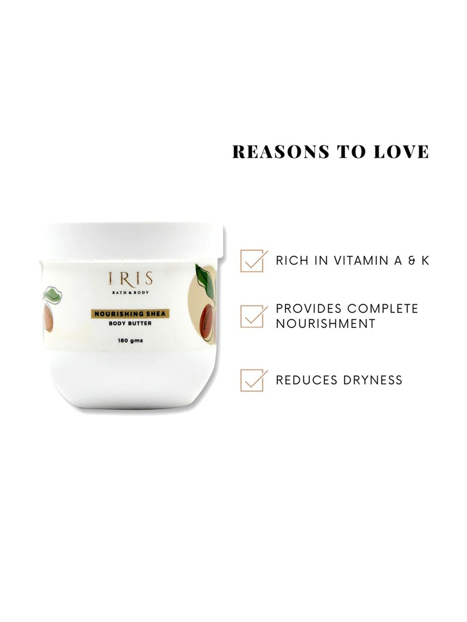 Iris Cosmetics Nourishing Shea Body Butter - 180 gm
