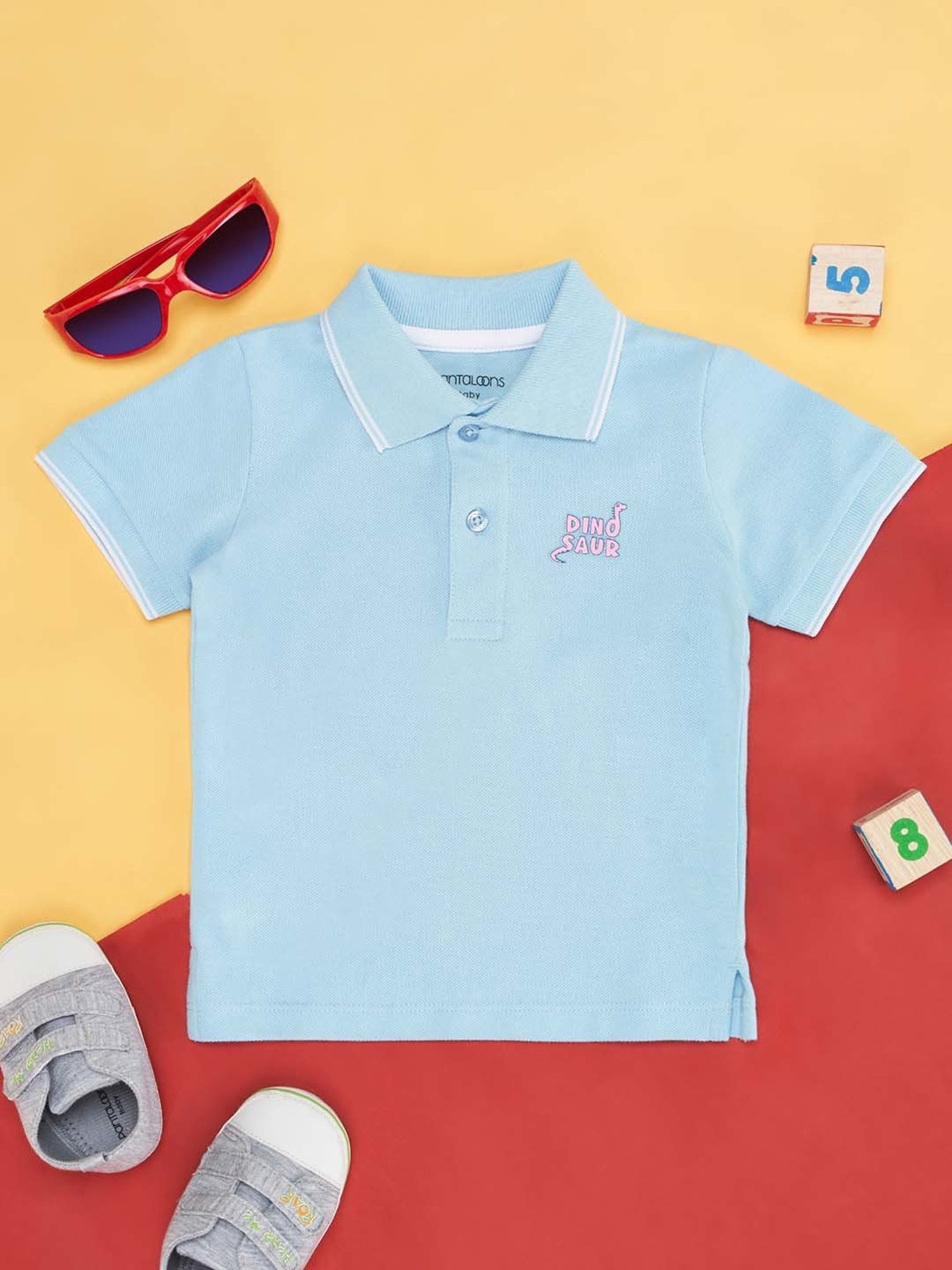 Ed-a-Mamma Baby Green Printed T-Shirt