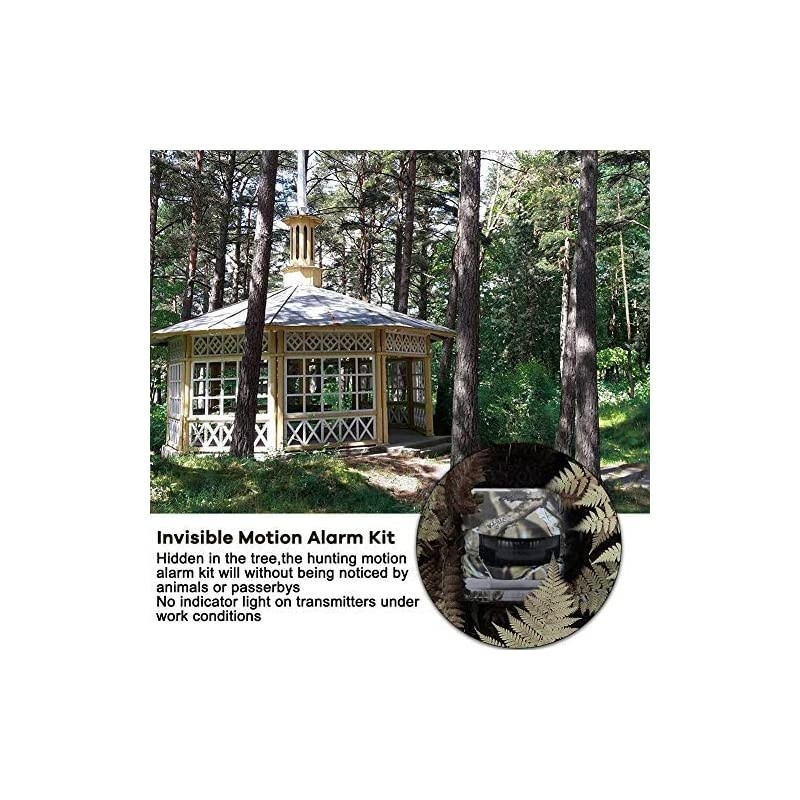 Security Sensors/Outdoor Animals Alarm System Kit 360&deg;20m/ Long Range IR IP54 Motion Detector&Sensor with Sound/Vibration/Visual Three Alerts for Hunting/Camping/Home Security