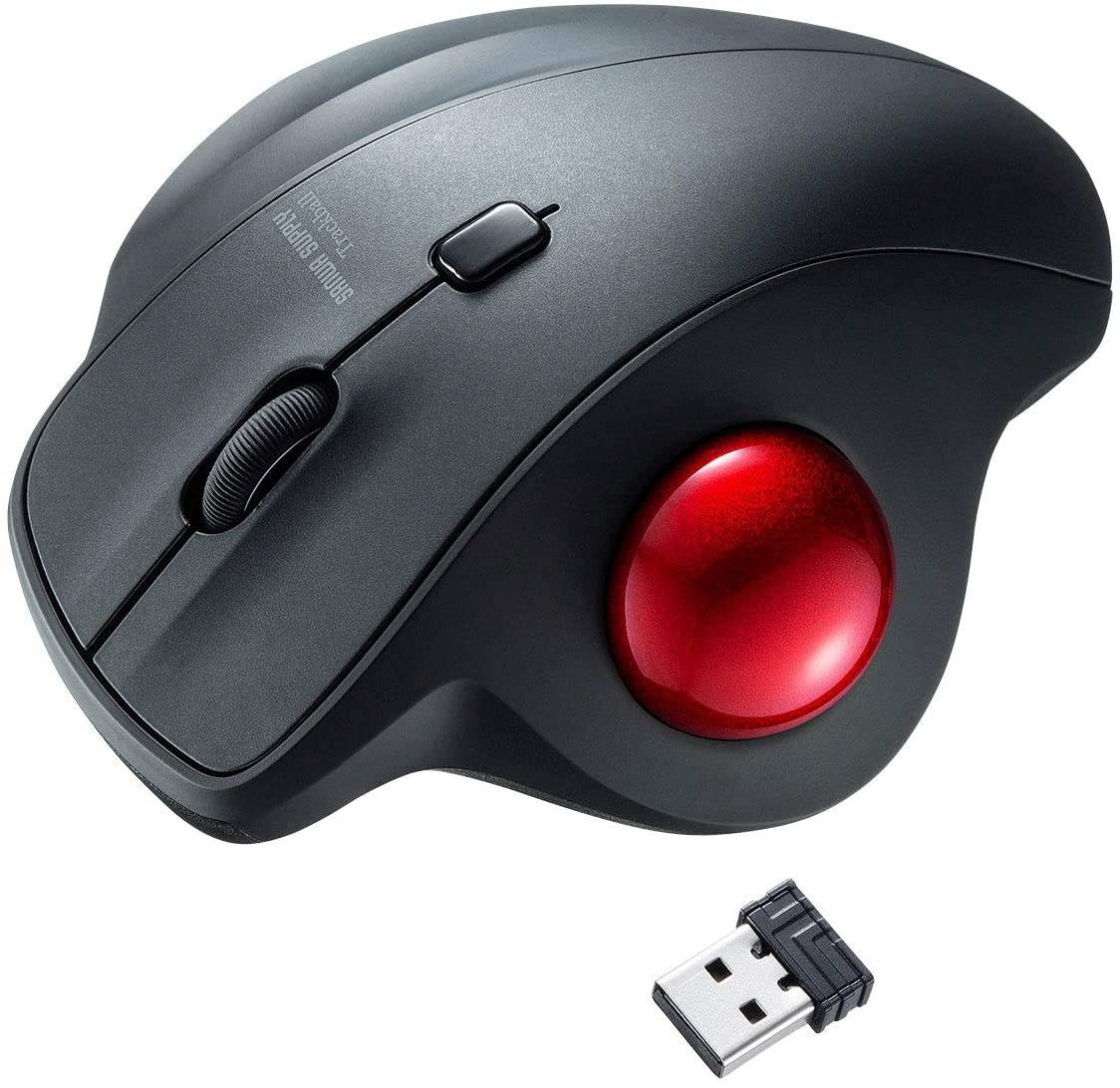 2.4G Wireless Ergonomic Trackball Mouse, Silent Noiseless Optical Sensor Mice, (600/800/1200/1600 Adjustable DPI, 34mm trackball) Compatible with MacBook, Laptop, Windows, Mac OS