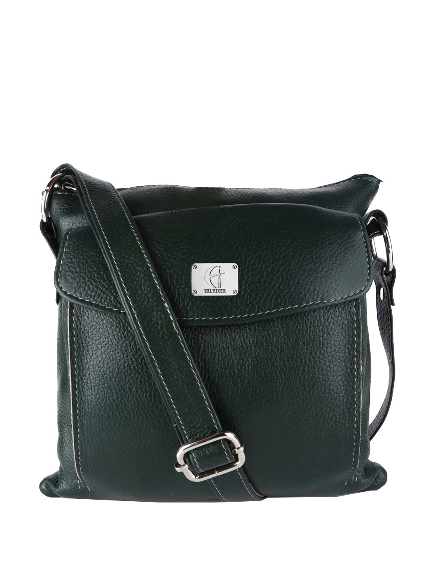 HiLEDER Green Solid Medium Cross Body Bag