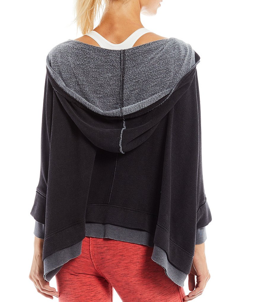 Free People FP Movement Bonfire Long Sleeve V-Neck Hoodie