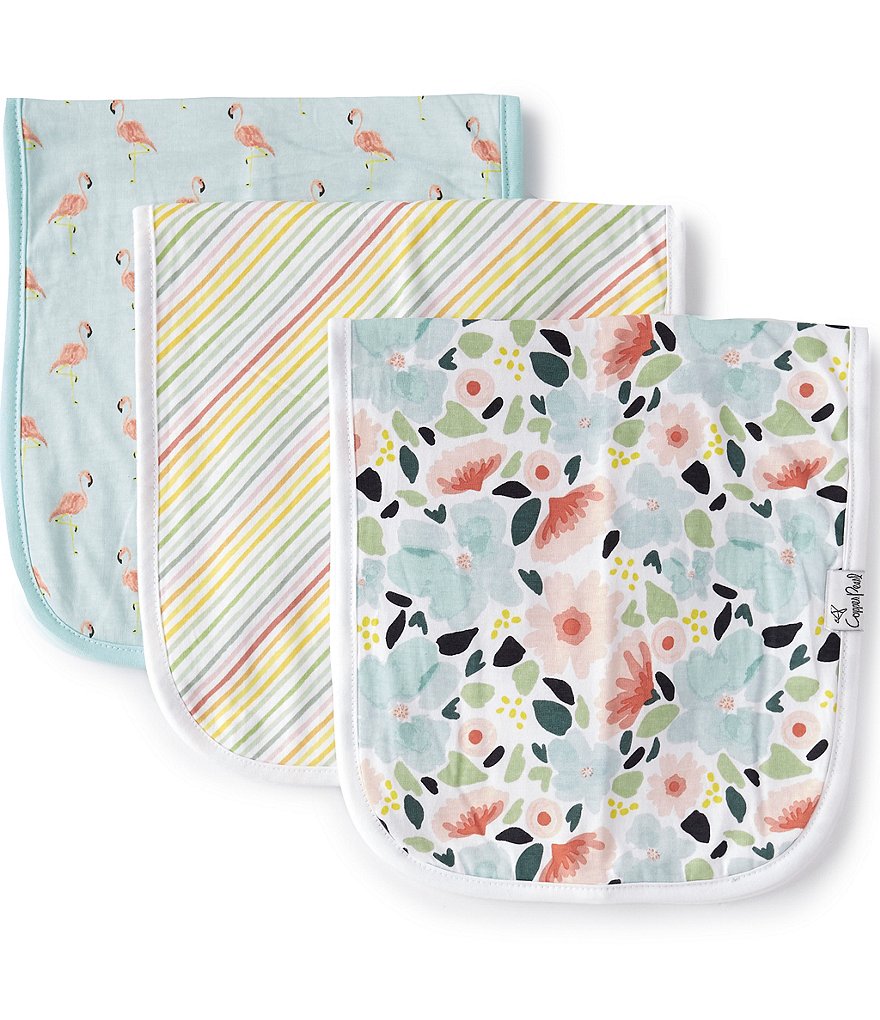 Copper Pearl Baby Girls Leilani Premium Burp Cloths 3-Pack