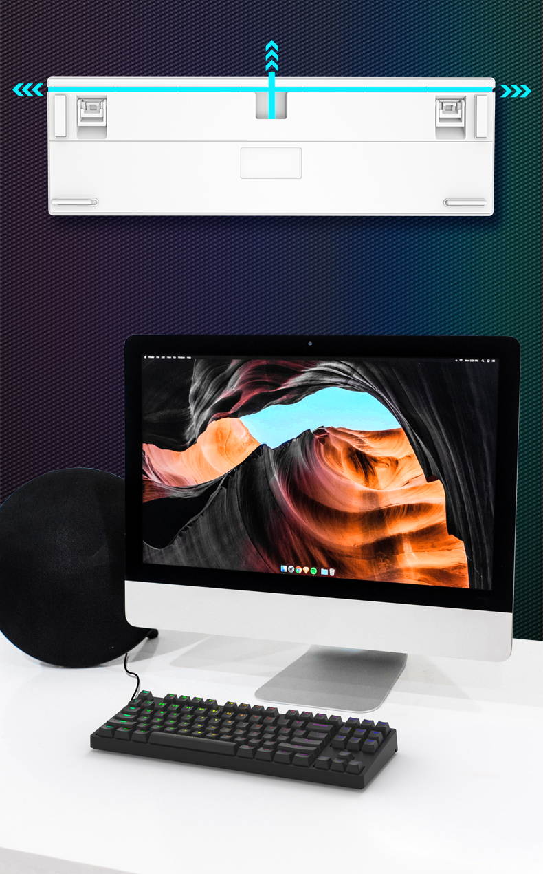 iKBC  F410 108-key RGB Backlit  Cherry MX Switch Mechanical Gaming Keyboard, N-key Rollover, PBT Keycaps