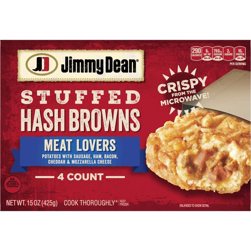 Jimmy Dean Meat Lovers Hashbrown Frozen Sandwich - 4ct