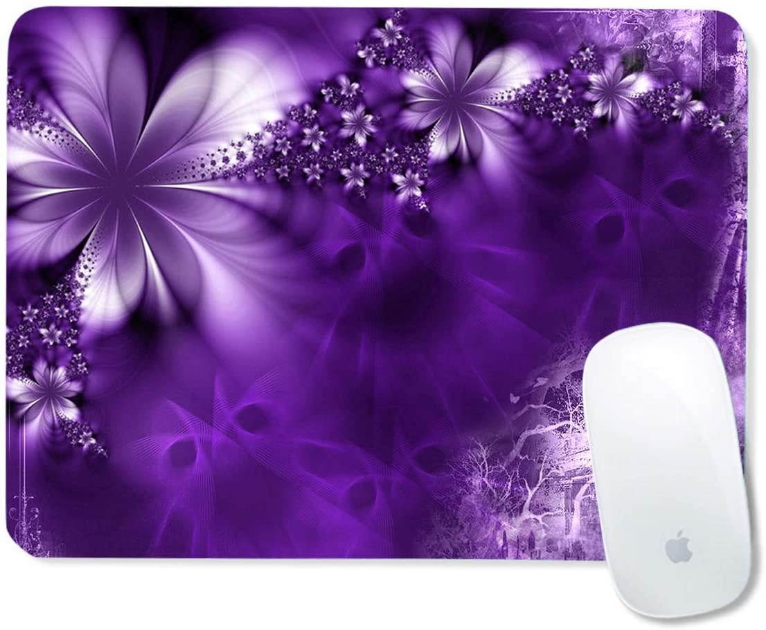 ToLuLu Regular Size (9.2 x 7.7 inch) Mouse pad Mouse Mat Mouse Mice Suit for Optical Laser Mouse, Purple Flower