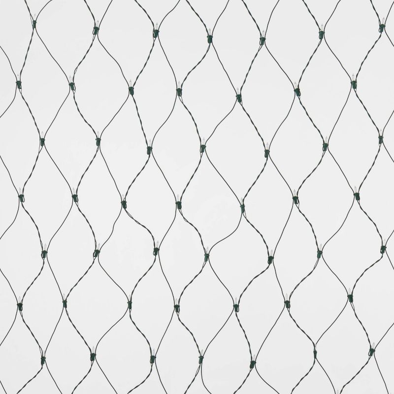 150ct 4' x 6' Incandescent Mini Net Lights with Green Wire Clear - Wondershop™