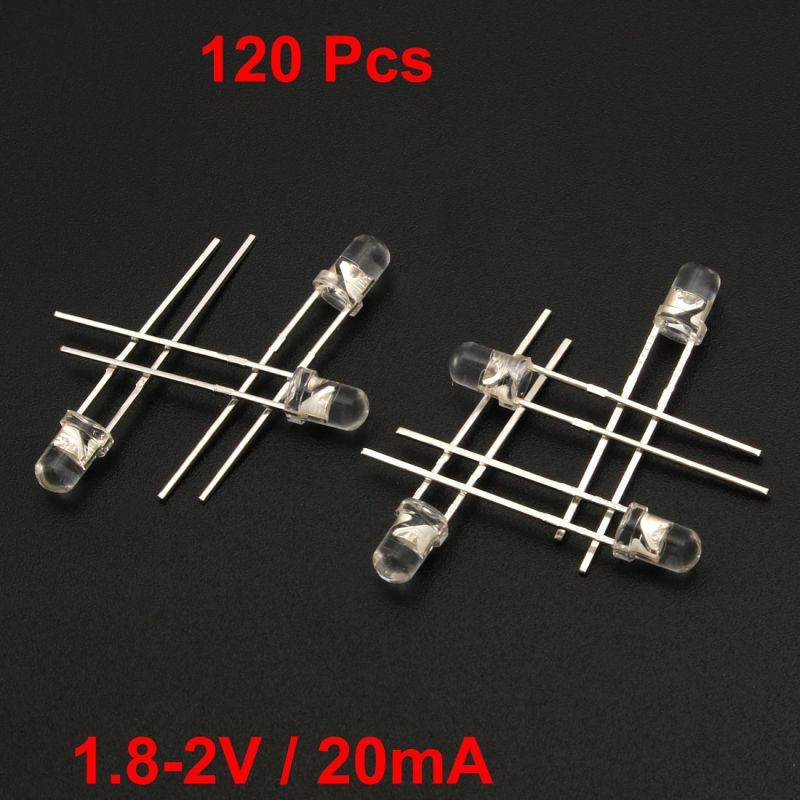 200Pcs White 5mm Round Emitting Diode LED Light Lamp 3.0-3.2V