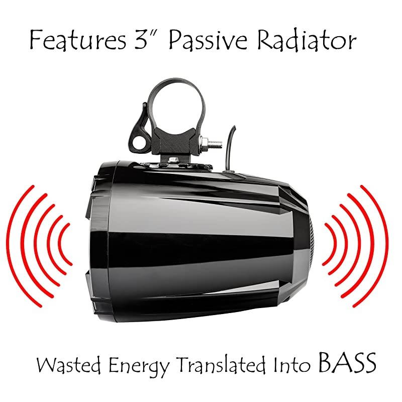 NUTV5 - Marine Bluetooth ATV/Golf Cart/UTV Speakers Stereo System