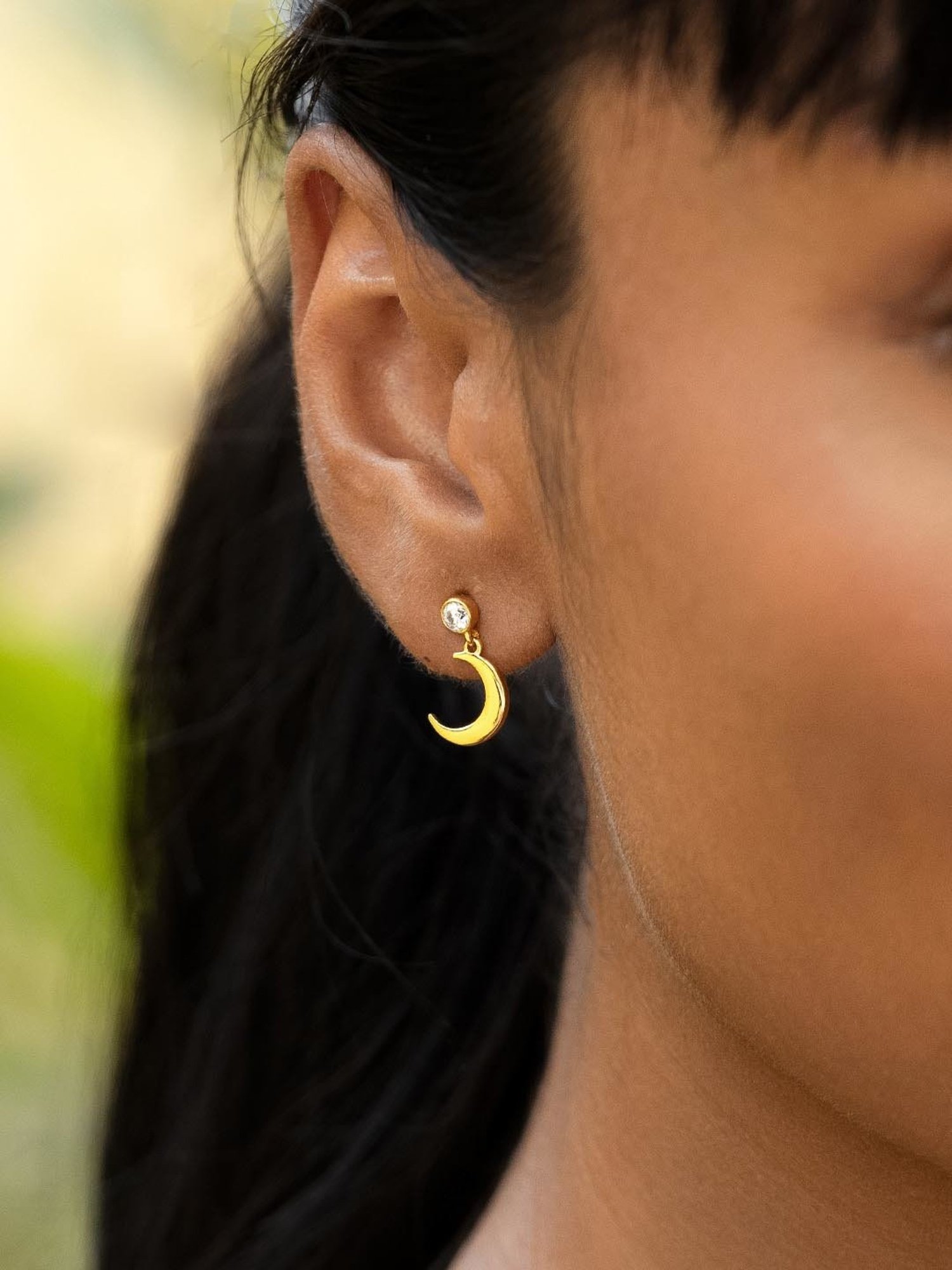 Shaya Gold Plated Shoot for the Moon Earrings in 925 Silver