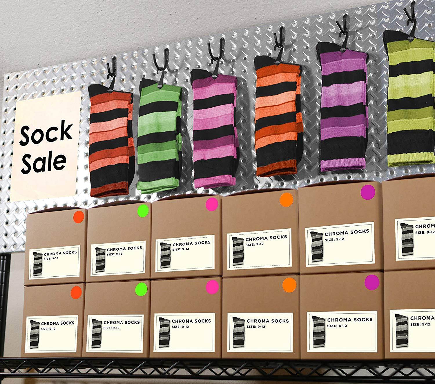 ChromaLabel 3/4 inch Color-Code Dot Labels | 1,000/Dispenser Box (Fluorescent Pink)