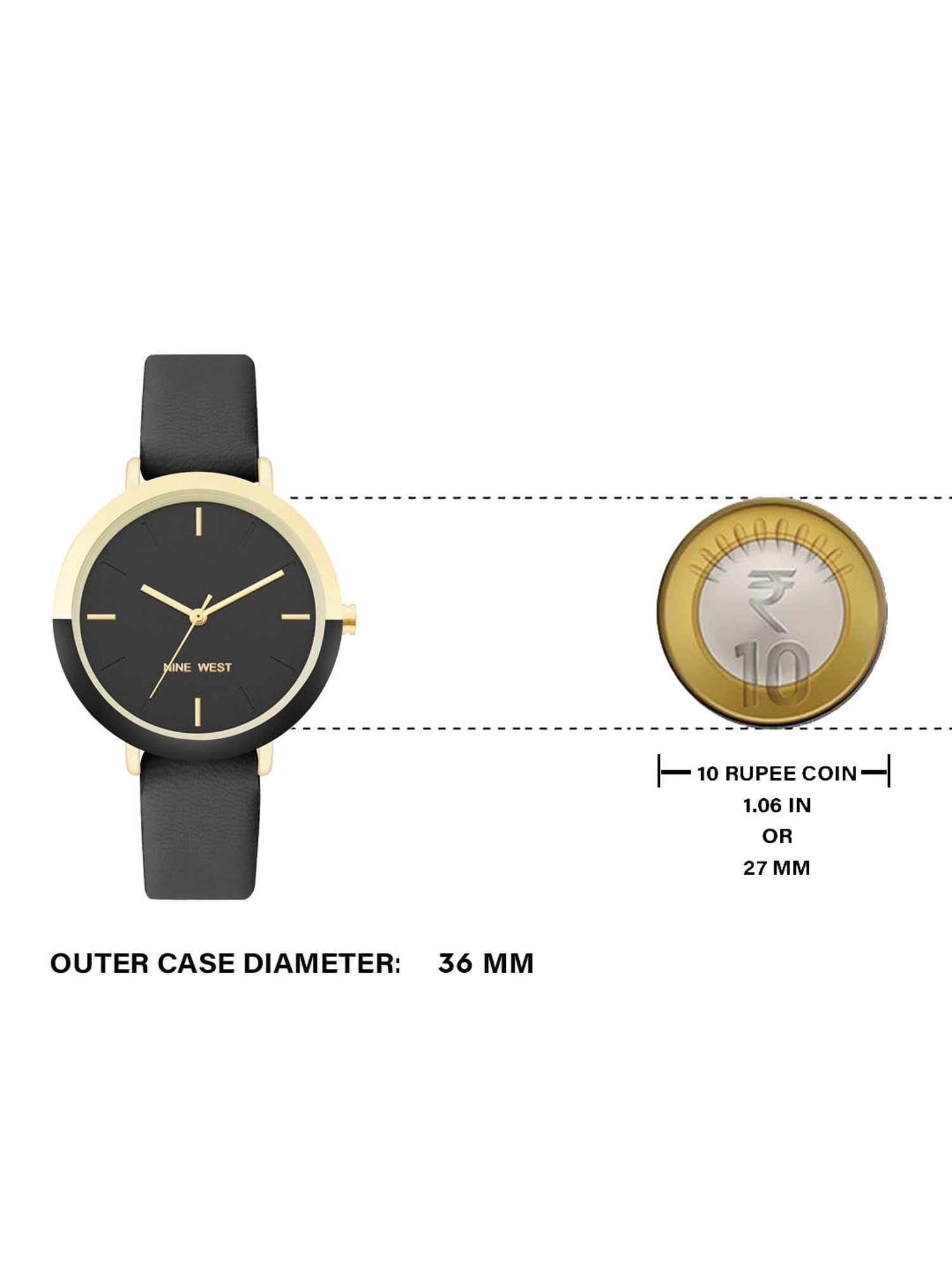 Nine West NW-2346GPBK Analog Watch for Women