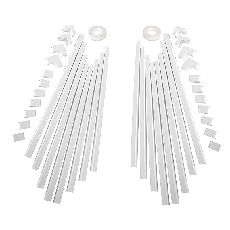 Channel Cable Concealer CMC03 Cord Cover Wall Cable Management System 250quot Cable Hider Raceway Kit for a Power Cord Ethernet Cable Speaker Wire 16X L157in W059in H039in White