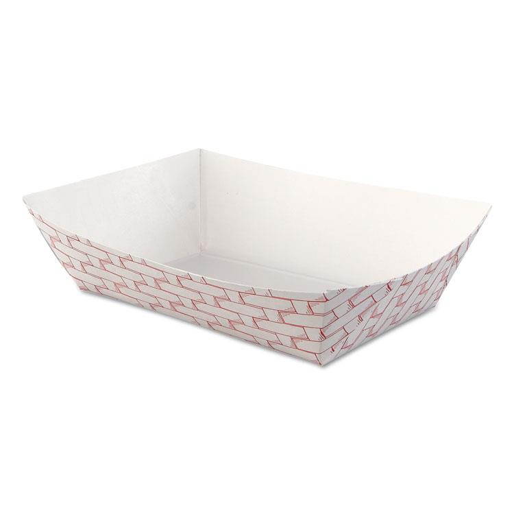 Boardwalk Paper Food Baskets 2.5lb Capacity Red/White 500/Carton 30LAG250