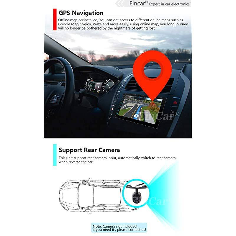 7 Inch Android 100 Car Stereo with GPS Navigation Double Din Car Radio Bluetooth Stereo Radio Receiver 2Din Headunit with Backup Camera Support WiFi Mirror Link for AndroidiOS Phone USB Input