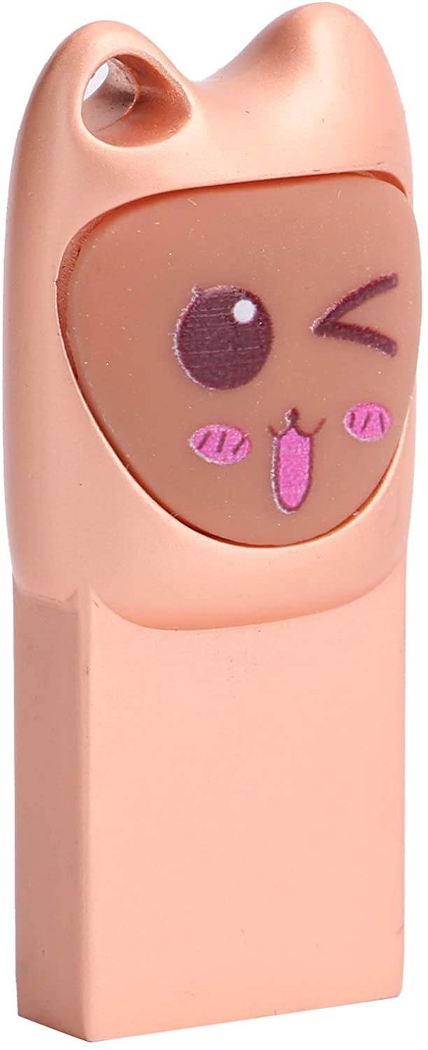 01 U Disk, USB Pen Drive USB Flash Drive USB Memory Stick Waterproof Cartoon with Hanging for(Mengmei-Rose Gold, 32GB)