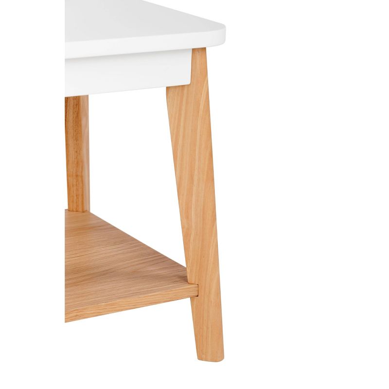 Remus Square Side Table Oak Brown/White - Universal Expert