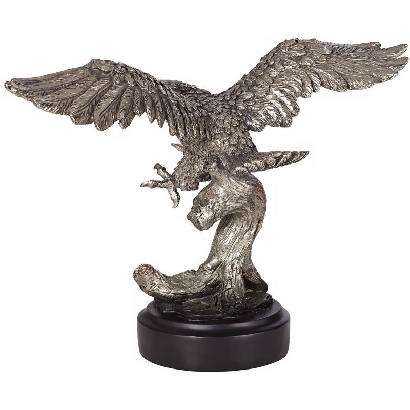 Kensington Hill Splendor Pewter Winged Eagle 15" Wide Sculpture