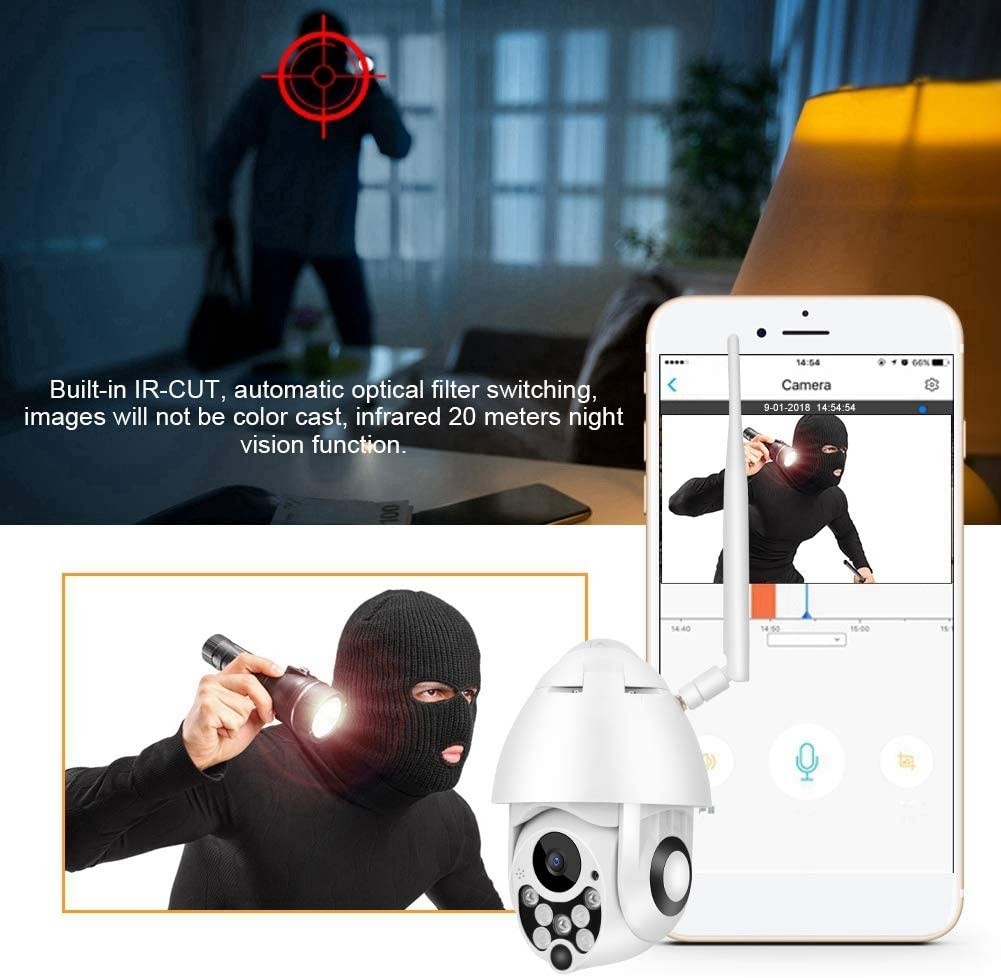 DAUERHAFT Wireless Camera Security Camera 1080P for Offices Safety Two-Way Voice Video(100-240V U.S. regulations)