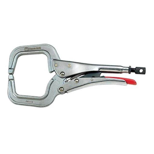 strong hand tools, locking cclamps, round tip, throat depth 31/4"opening 4"