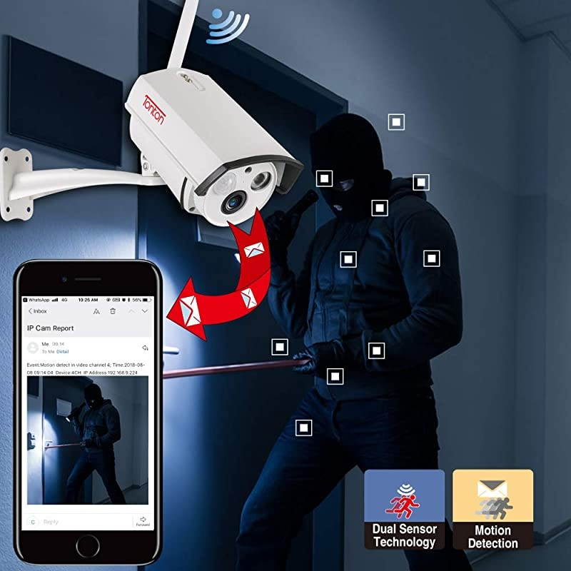 2019 New  1080P 20MP Full HD AddonampStandalone Wireless IP Security Bullet CameraTwoWay AudioWaterproof Mental Housing and PIR SensorSupport Max 128GB SD CardCompatible with  NVR