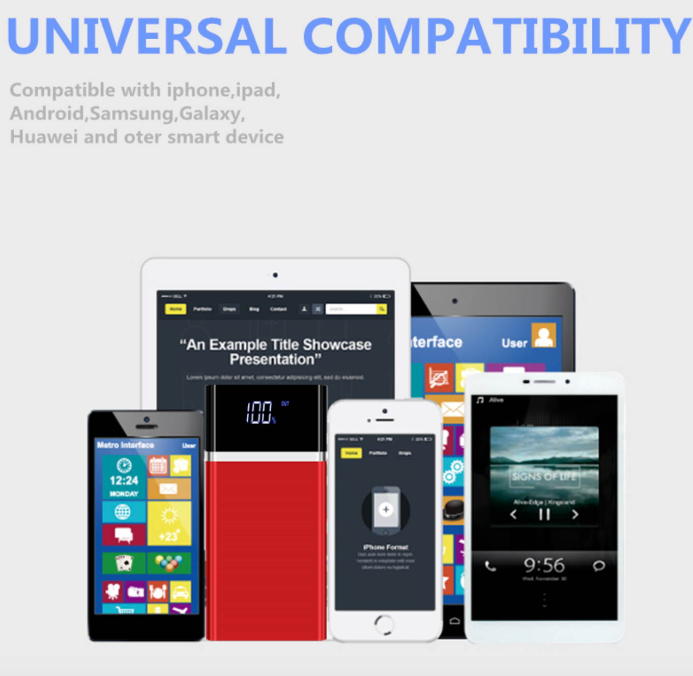 Ultra-thin Portable External Battery Huge Capacity Power Bank 900000mAh Charger